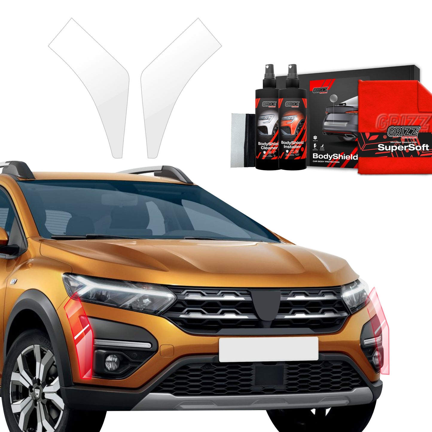 2in1 Protective film for bumper for Dacia Sandero (2020-2025)