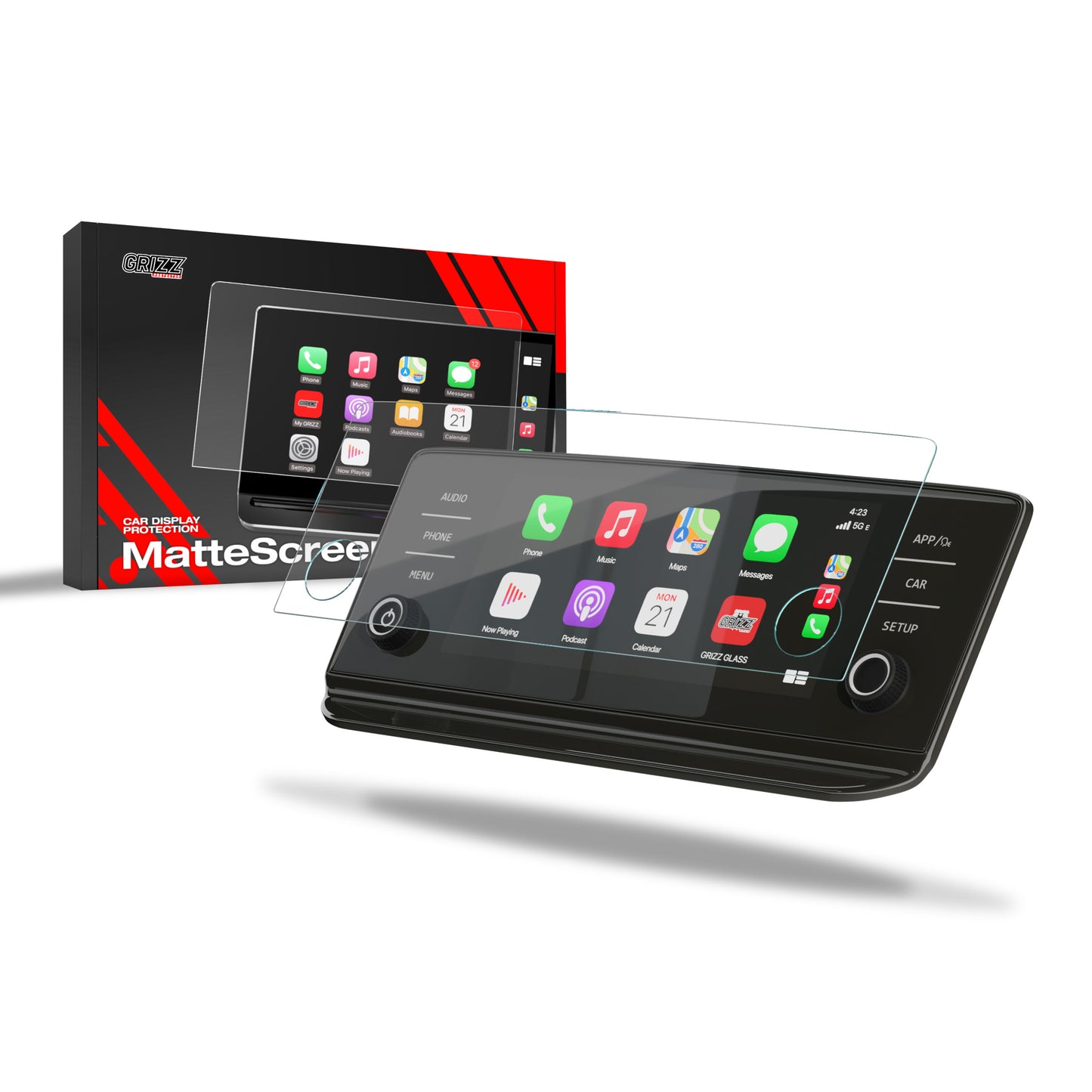 Anti-fingerprint screen film Skoda Scala 8" Bolero (2019-2023) Matte Grizz