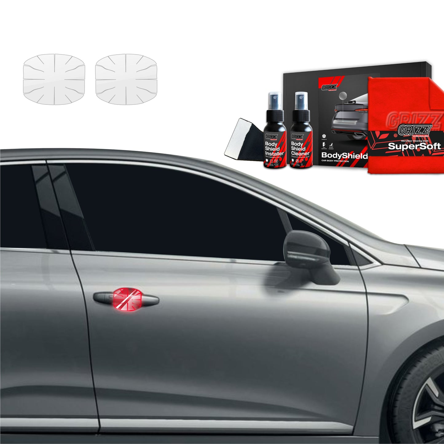 2in1 Protective film under door handles for Renault Clio (2020-2024)