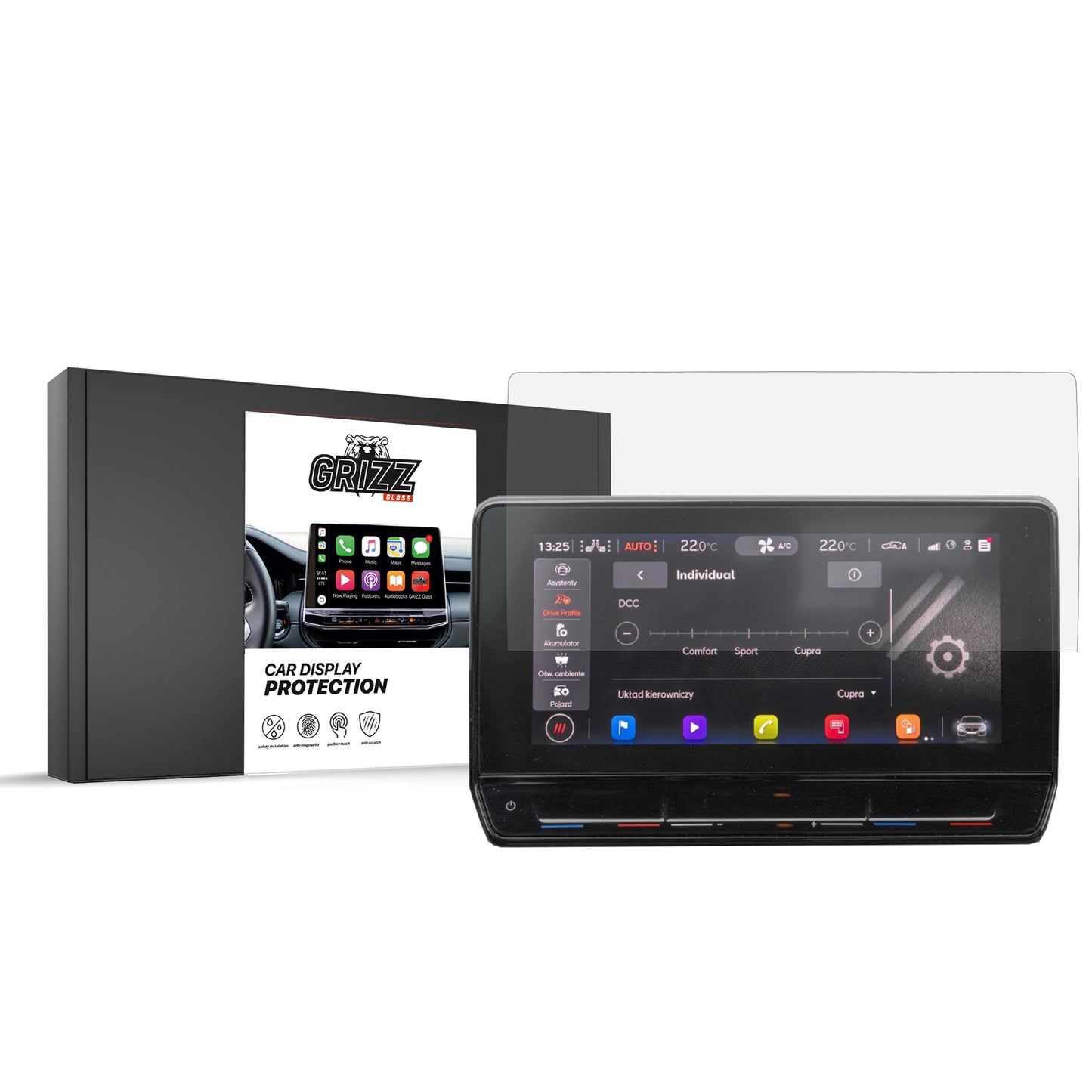 Ceramic screen film Cupra Born 12" (2021-2025) Grizz