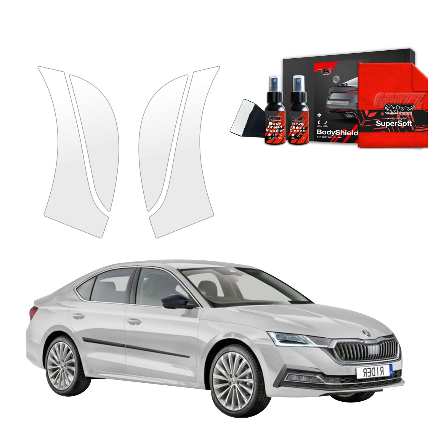 4in1 Protective film for wheel arches for Skoda Octavia 4 Hatchback (2019-2024)