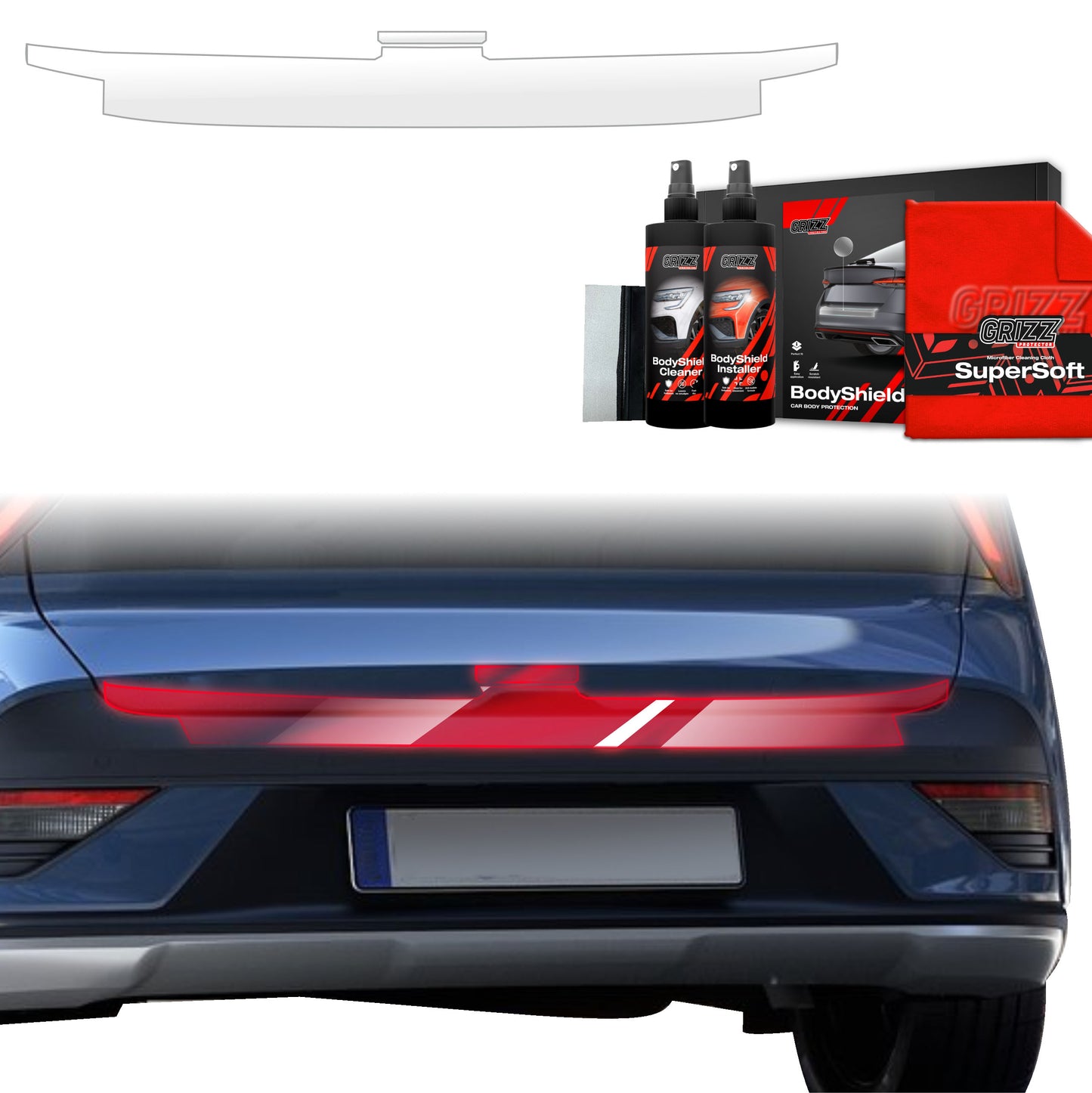 2in1 Protective film for trunk threshold for Hyundai Bayon (2024-2025)