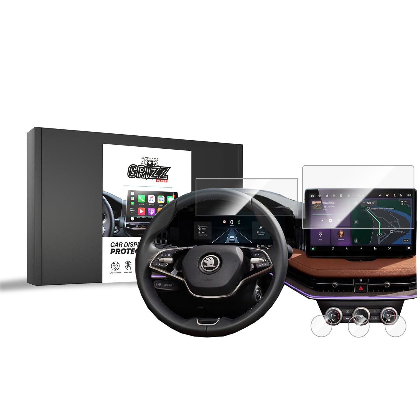 Ceramic screen film Skoda Superb 4 13" (2024-2025) Grizz 5in1