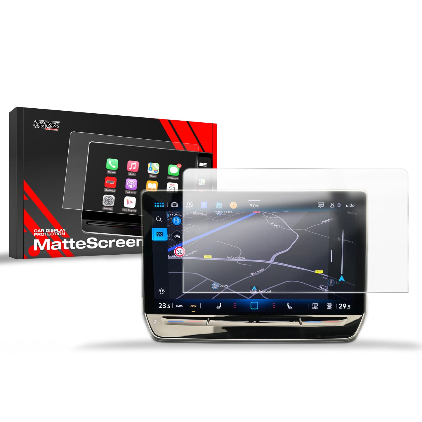 Anti-fingerprint screen film Volkswagen VW ID.4 Pro 12,9" (2024-2025) Matte Grizz