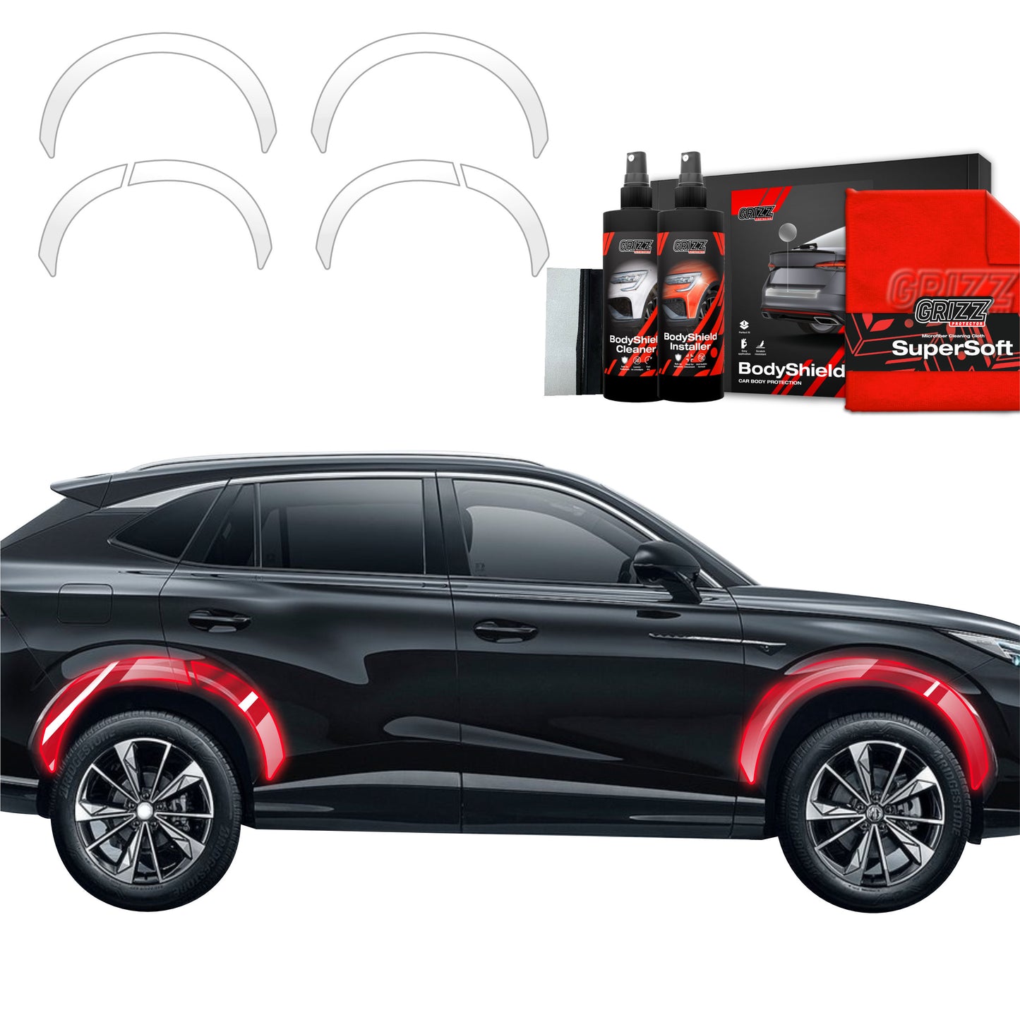 6in1 Protective film for wheel arches for MG HS (2024-2025)