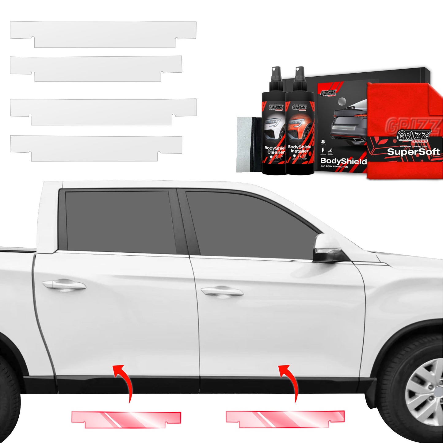 4in1 Protective film for sills for SsangYong Musso (2023-2025)