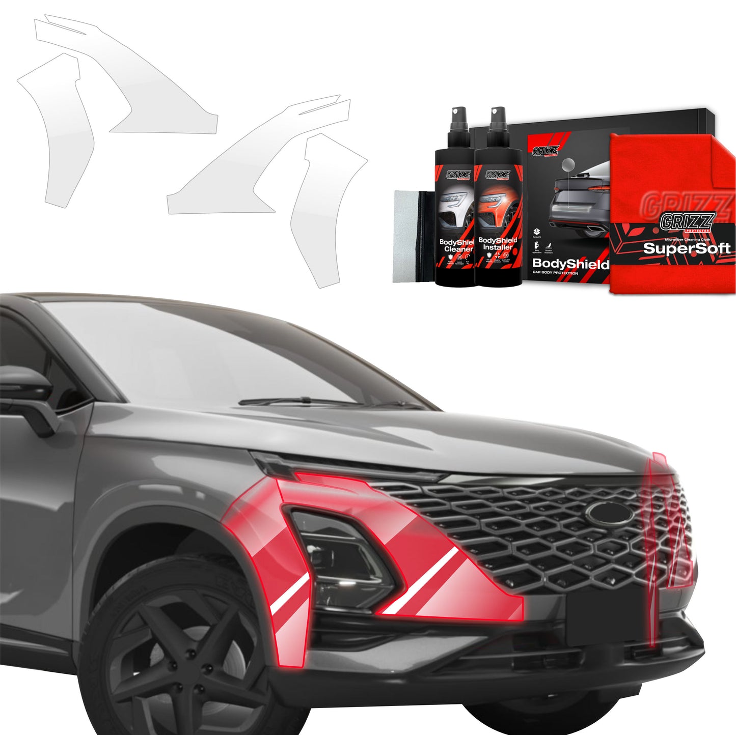 4in1 Protective film for the bumper Grizz do OMODA 5 Facelift (2024-2025)