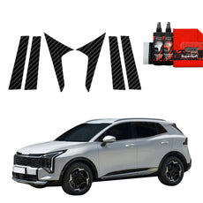 6in1 Carbon film for pillars for Kia Sportage 5 Facelift (2025)