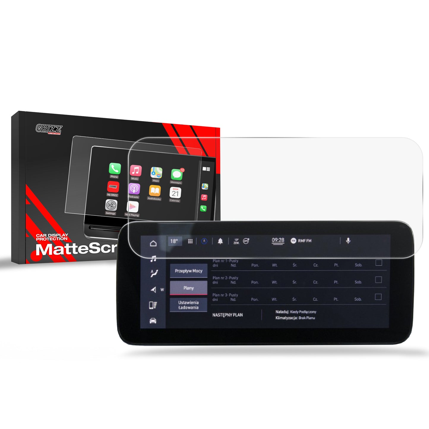 Anti-fingerprint screen film Fiat Tipo 10,25" (2020-2025) Matte Grizz