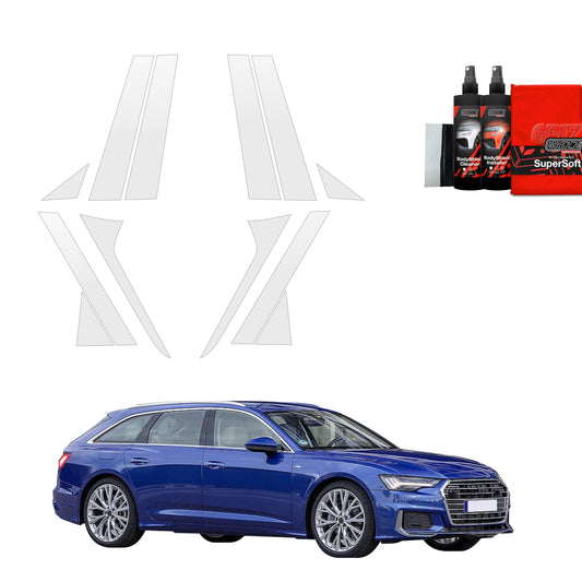 12in1 Protective film for pillars for Audi A6 C8 Kombi (2018-2023)