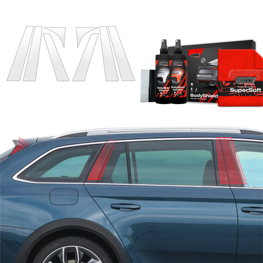 8in1 Protective film for pillars for Skoda Superb 3 Combi (2015-2019)
