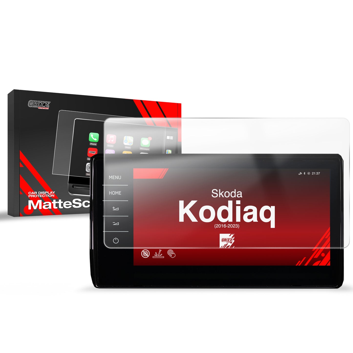 Anti-fingerprint screen film Skoda Kodiaq 9,2" Columbus (2016-2023) Matte Grizz