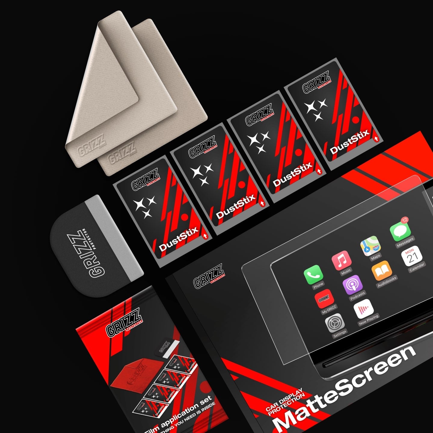 Anti-fingerprint screen film Android Radio DJKD 9" Matte Grizz