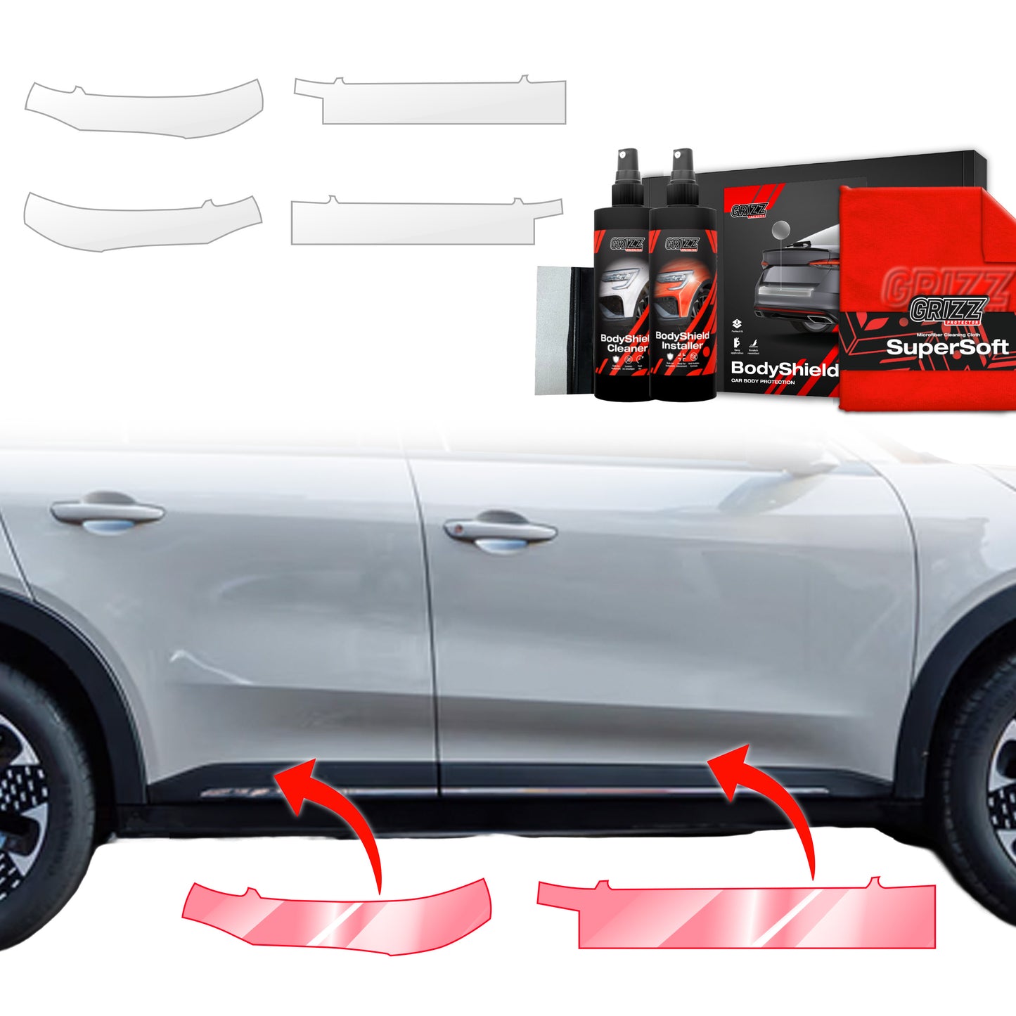 4in1 Protective film for sills for Fiat 600 (2023-2025)