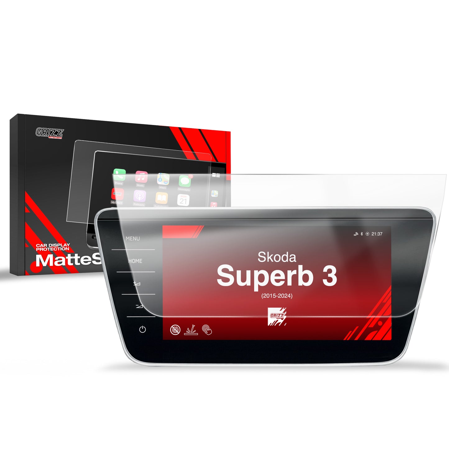 Anti-fingerprint screen film Skoda Superb 3 9,2" Columbus (2015-2024) Matte Grizz