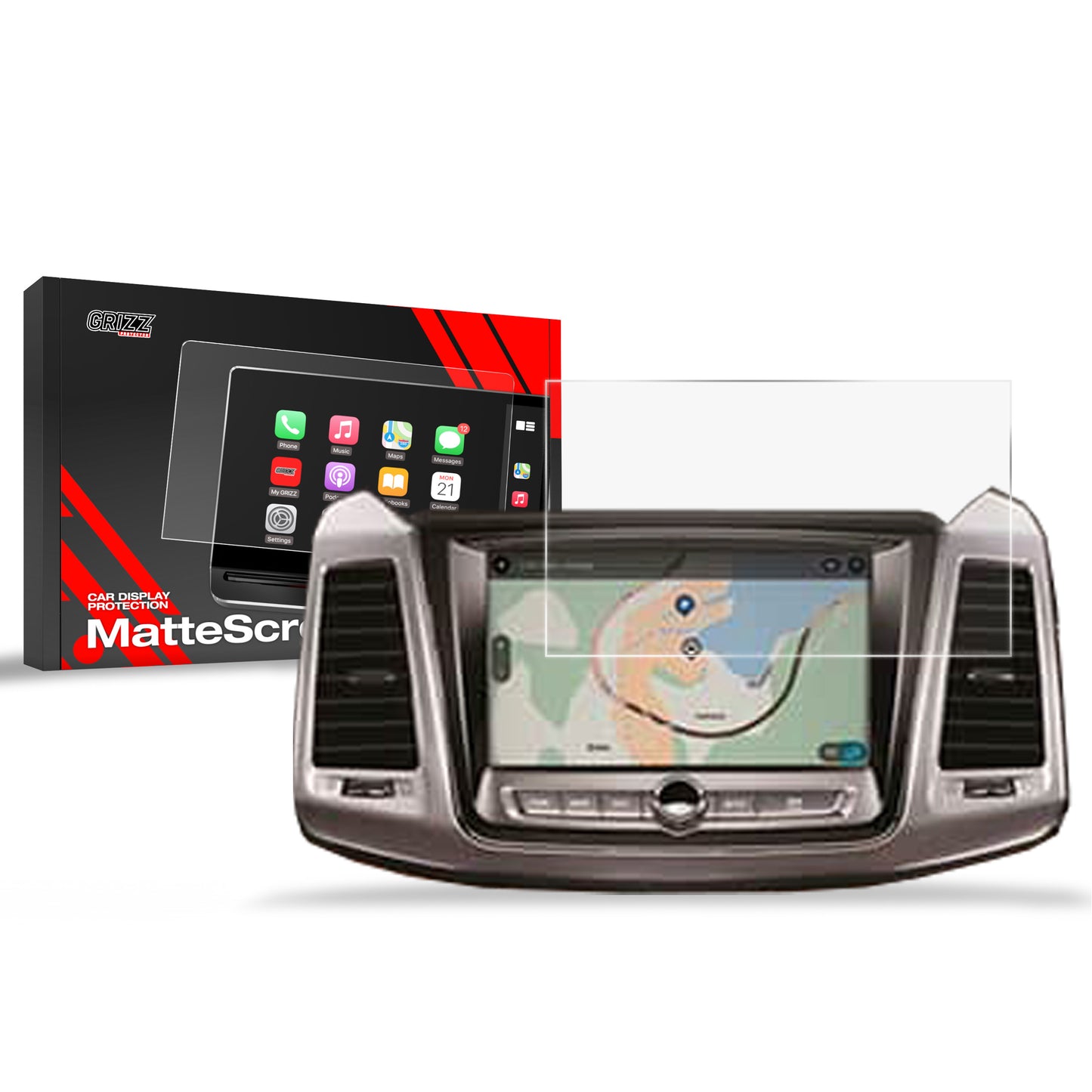 Anti-fingerprint screen film SsangYong Musso Grand 8" (2023-2025) Matte Grizz
