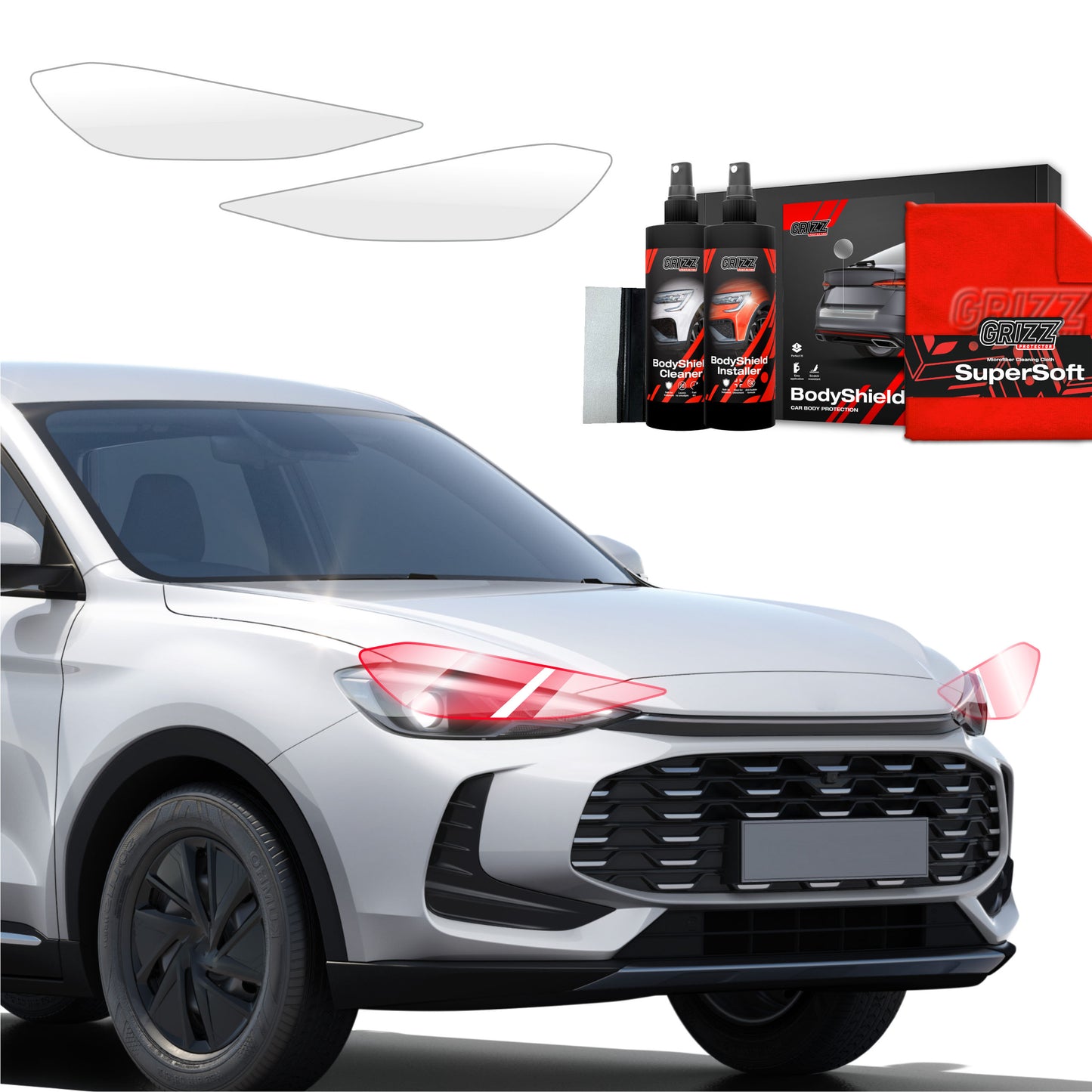 2in1 Protective film for lights for MG ZS Hybrid+ (2024-2025)