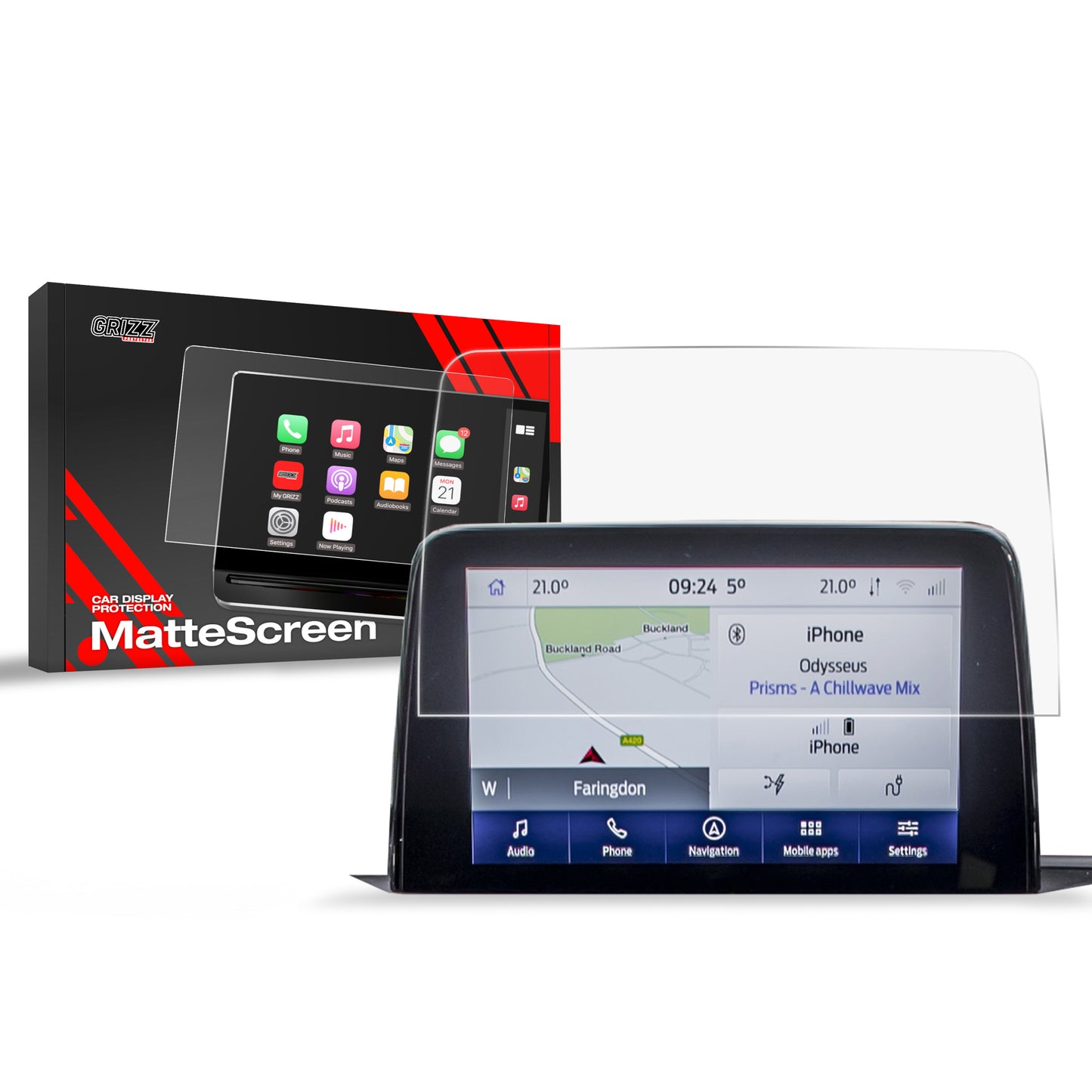 Anti-fingerprint screen film Ford Tourneo Custom 8" (2017-2023) Matte Grizz