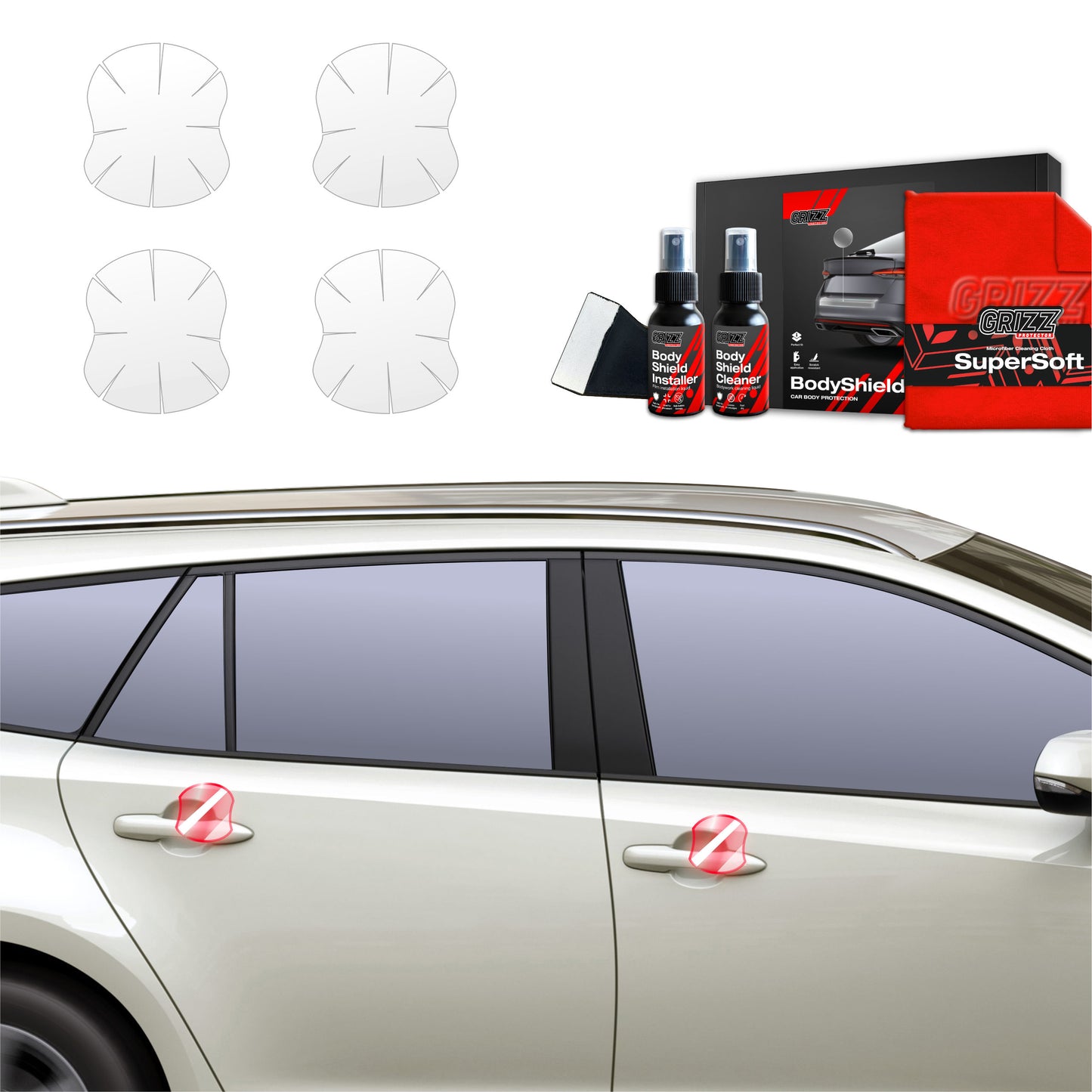 4in1 Protective film under door handles for Toyota Corolla Kombi Facelift (2022-2025)