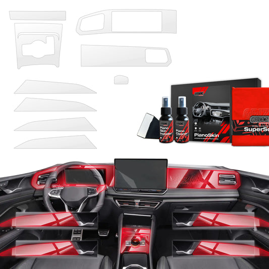 9in1 Grizz protective interior film Volkswagen VW Tiguan 3 (2024-2025) Transparent PianoSkin