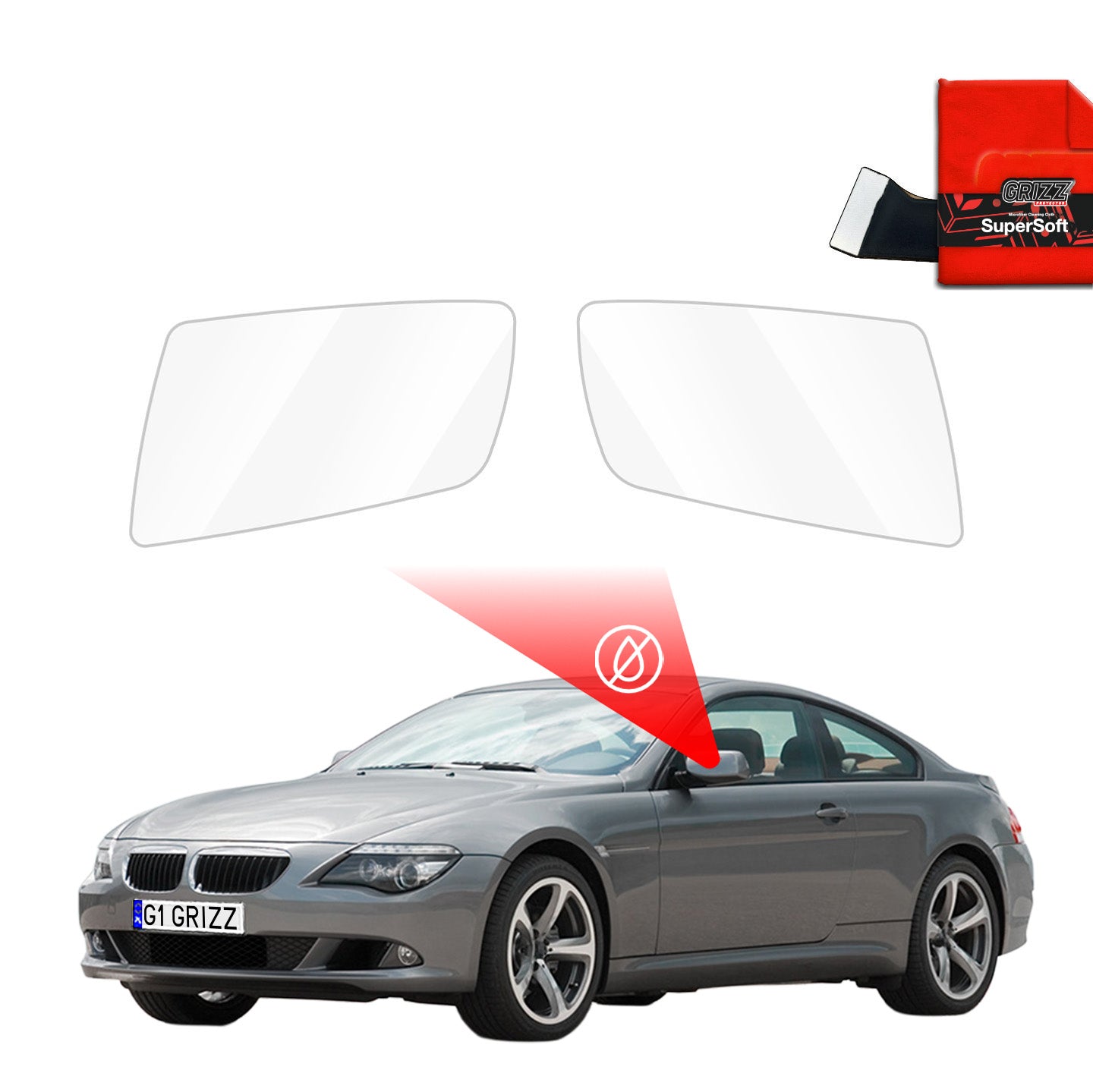 Rainproof film for mirrors for BMW 6 E63 (2003-2010)