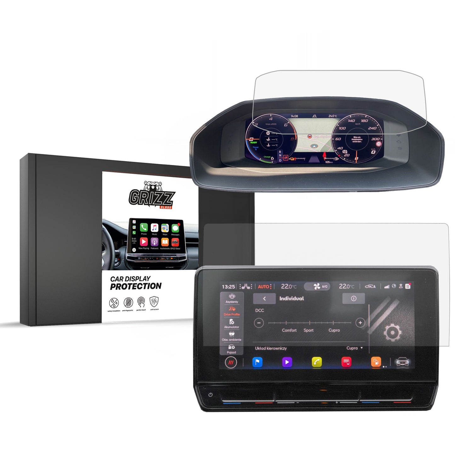 Ceramic screen film Cupra Formentor 10" (2020-2024) Grizz 2in1