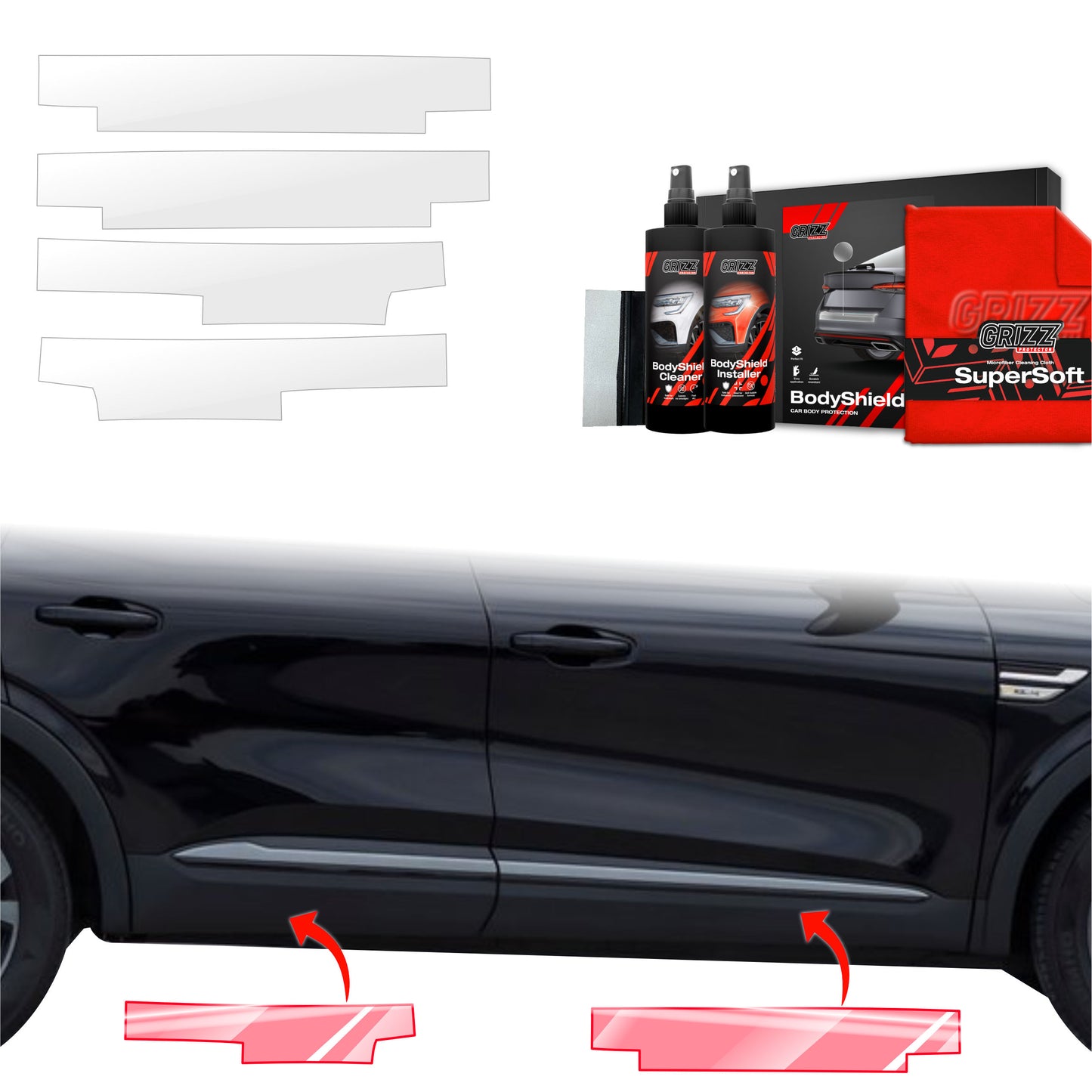 4in1 Protective film for sills for Renault Arkana (2022-2025)