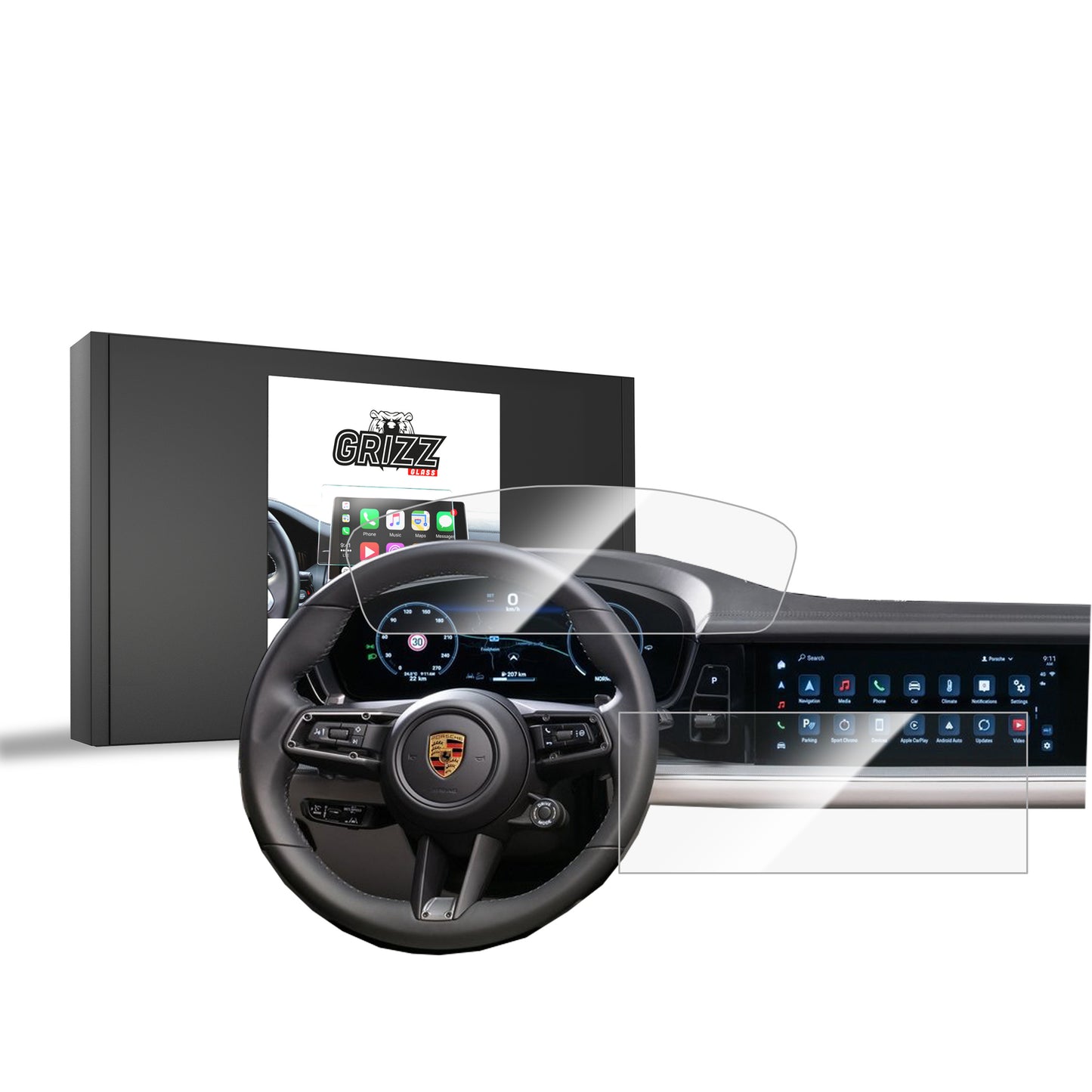 Ceramic screen film Porsche Cayenne 3 (2023-2025) Grizz 2in1