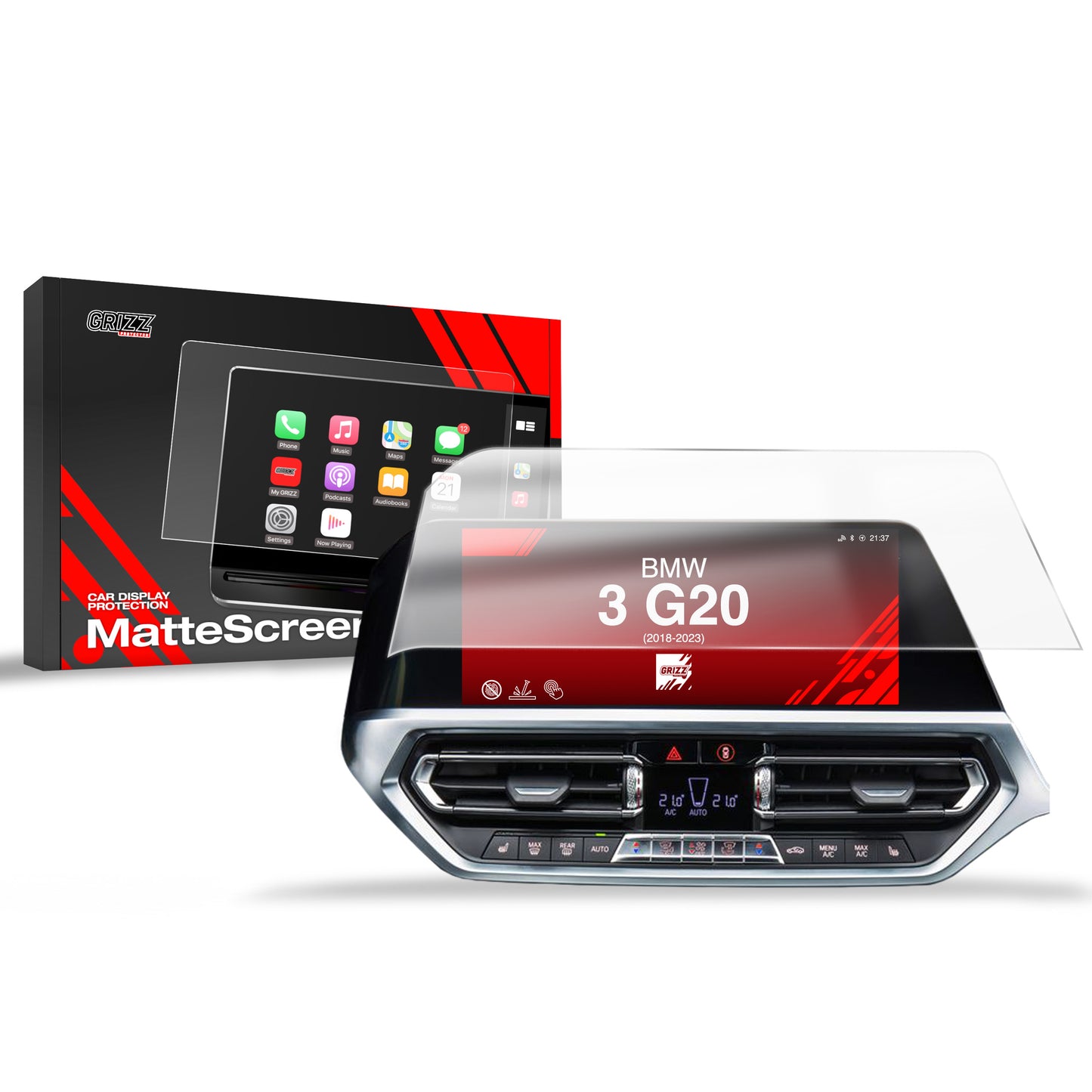 Anti-fingerprint screen film BMW 3 G20 10.25" (2018-2023) Matte Grizz