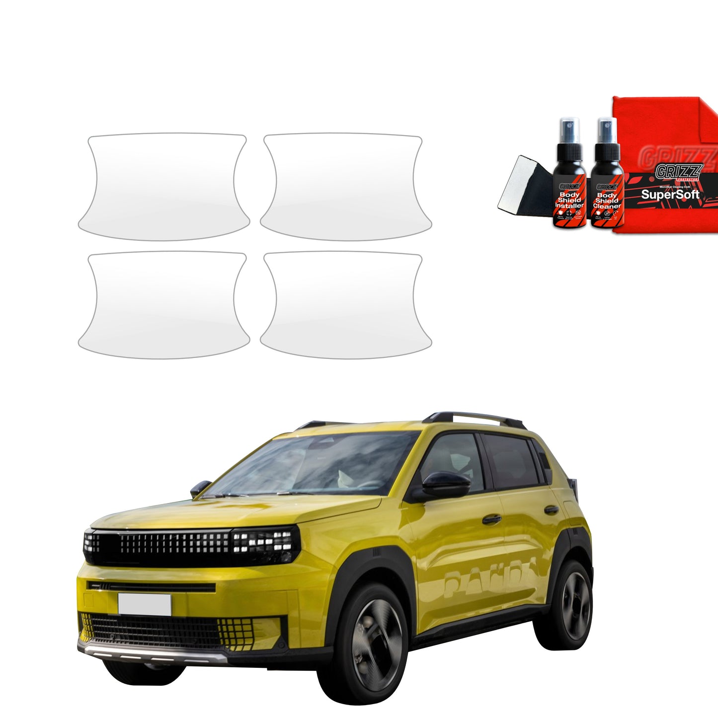 4in1 Protective film under door handles for Fiat Grande Panda (2025)