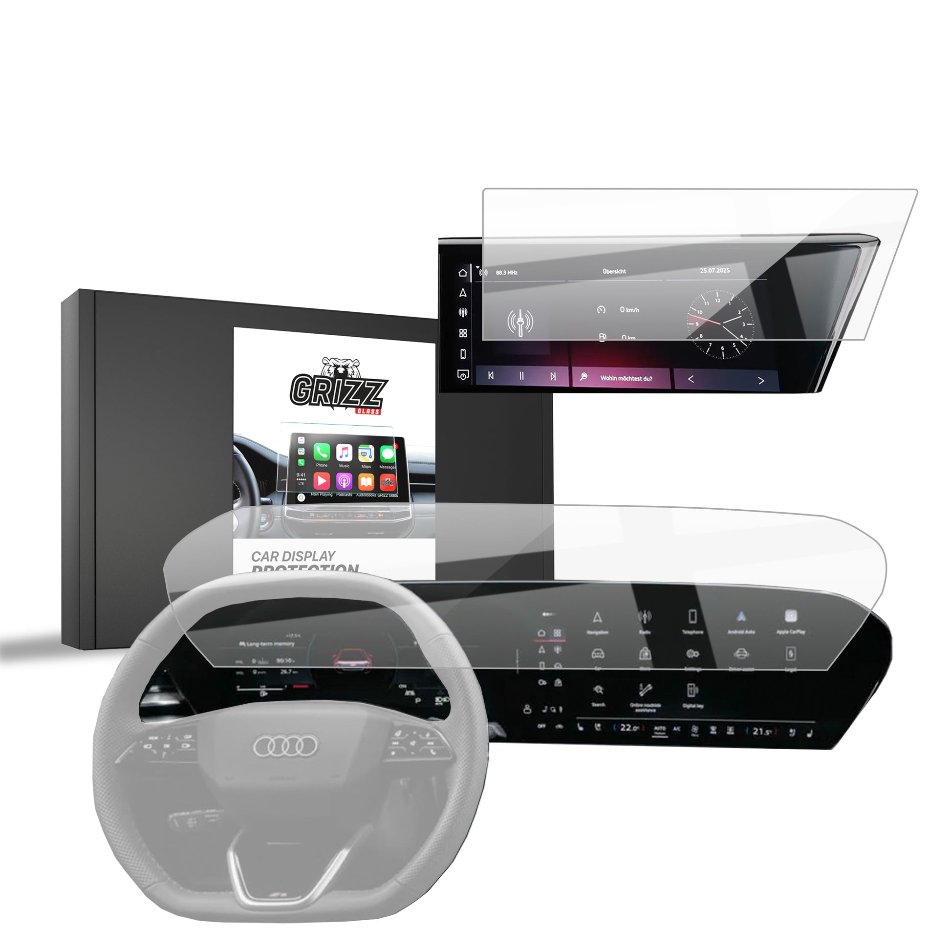 2in1 Ceramic screen film Audi Q5 14.5" (2025) Grizz