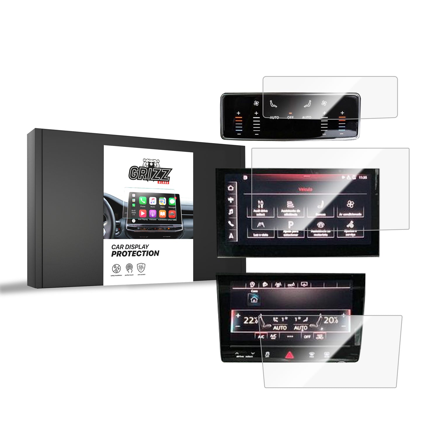 Ceramic screen film Audi Q8 (2018-2025) Grizz 3in1