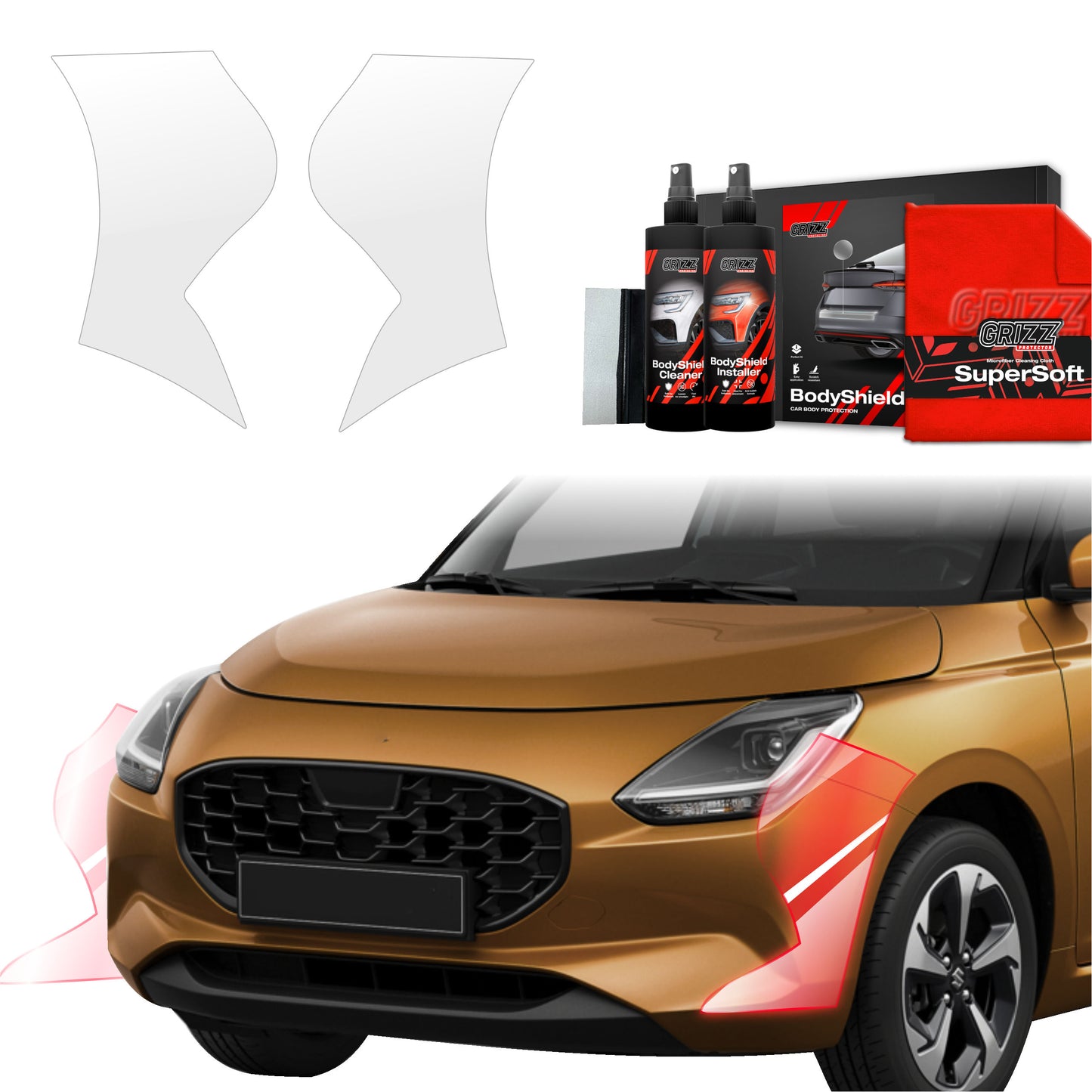 2in1 Protective film for bumper for Suzuki Swift (2024-2025)