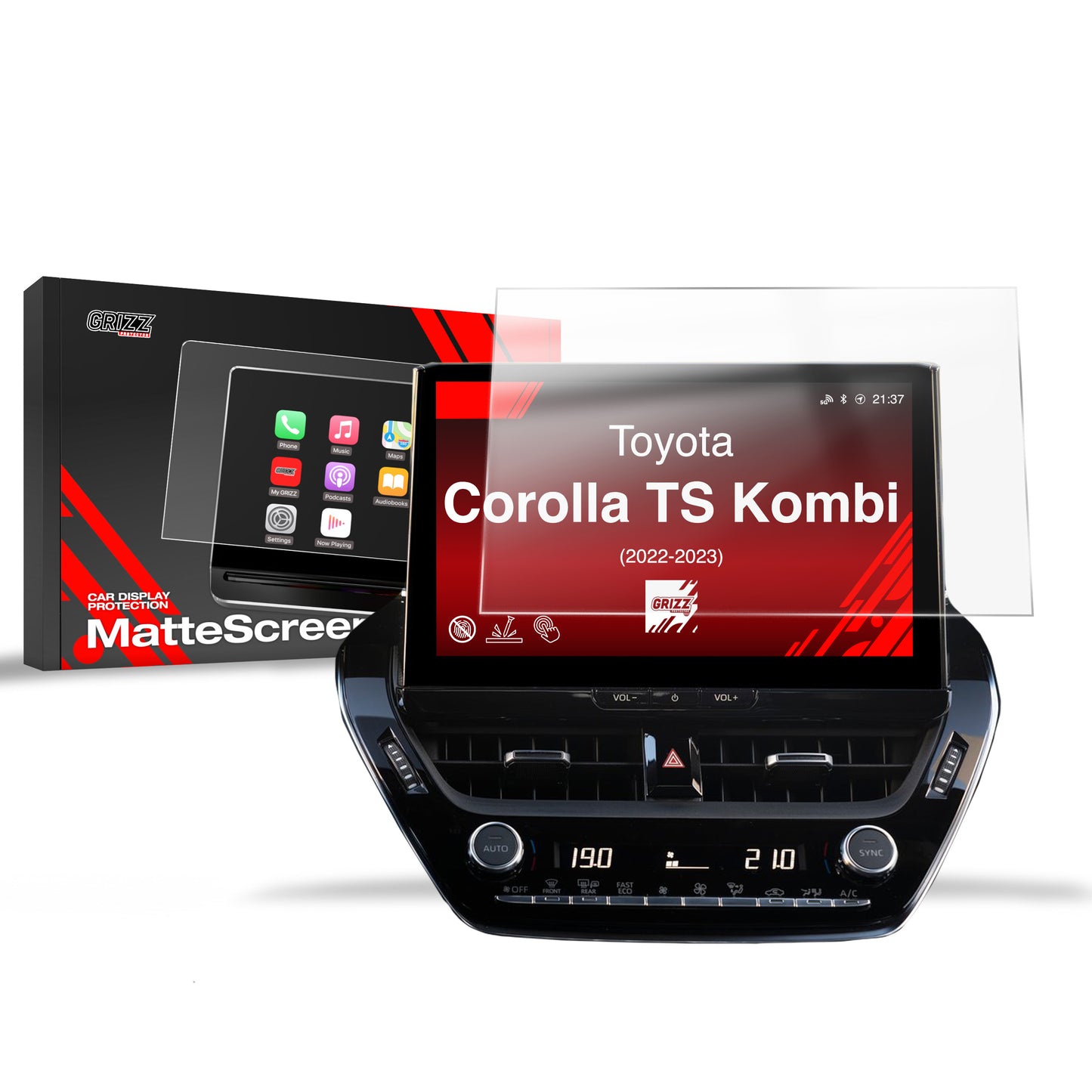 Anti-fingerprint screen film Toyota Corolla TS Kombi 10,5" (2022-2023) Matte Grizz