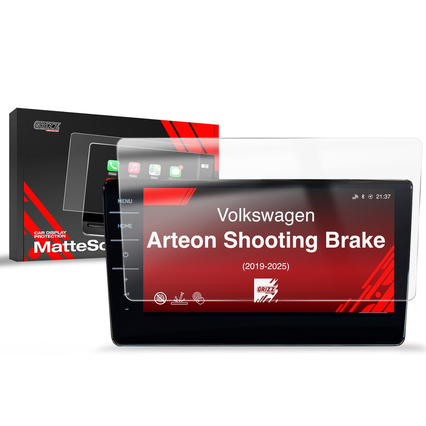 Anti-fingerprint screen film Volkswagen VW Arteon Shooting Brake Discover Pro (2019-2025) Matte Grizz