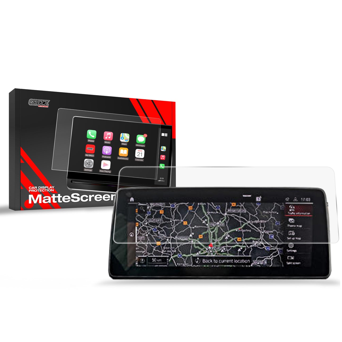 Anti-fingerprint screen film BMW X2 F39 8,8" (2018-2023) Matte Grizz