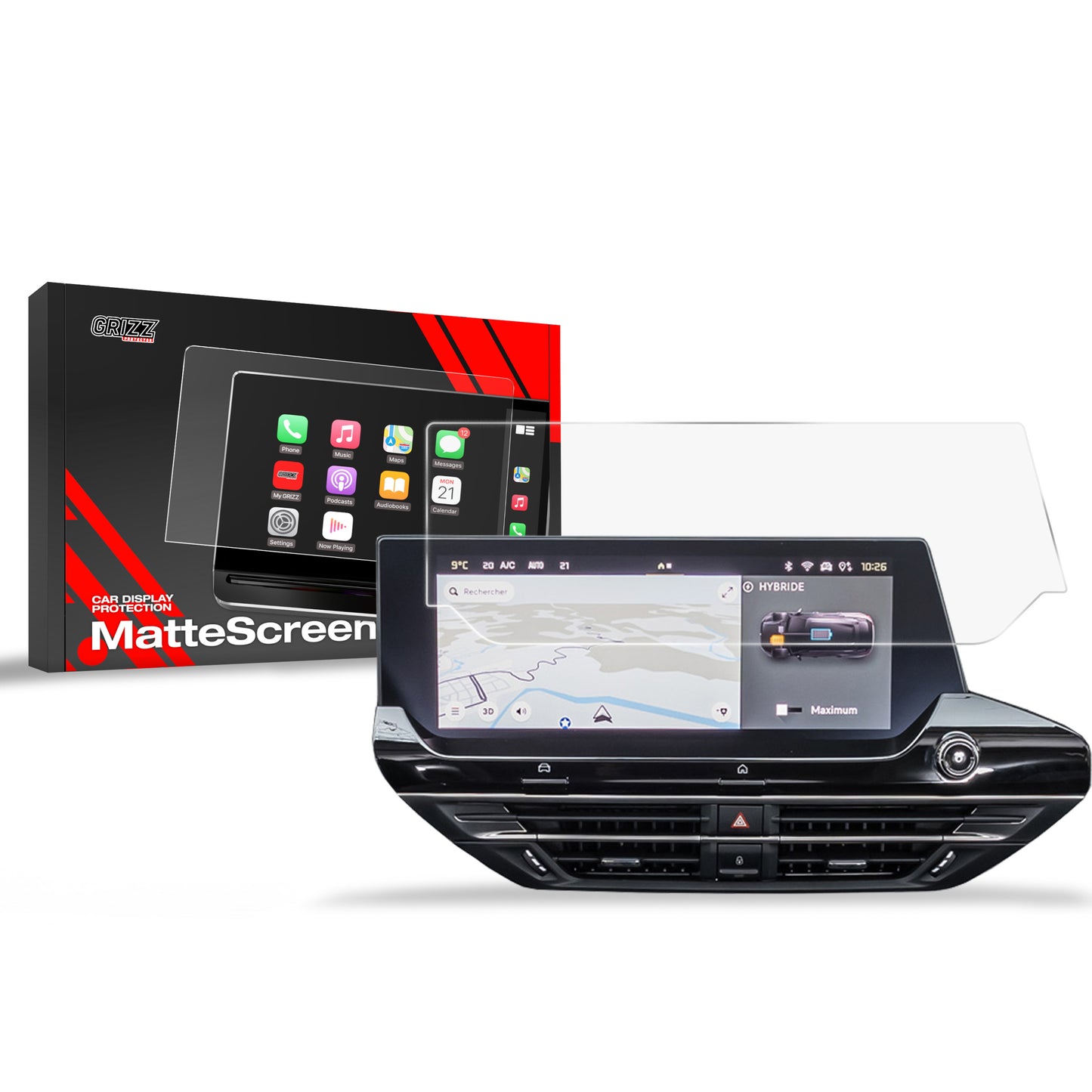 Anti-fingerprint screen film Citroen C5X (2021-2025) Matte Grizz