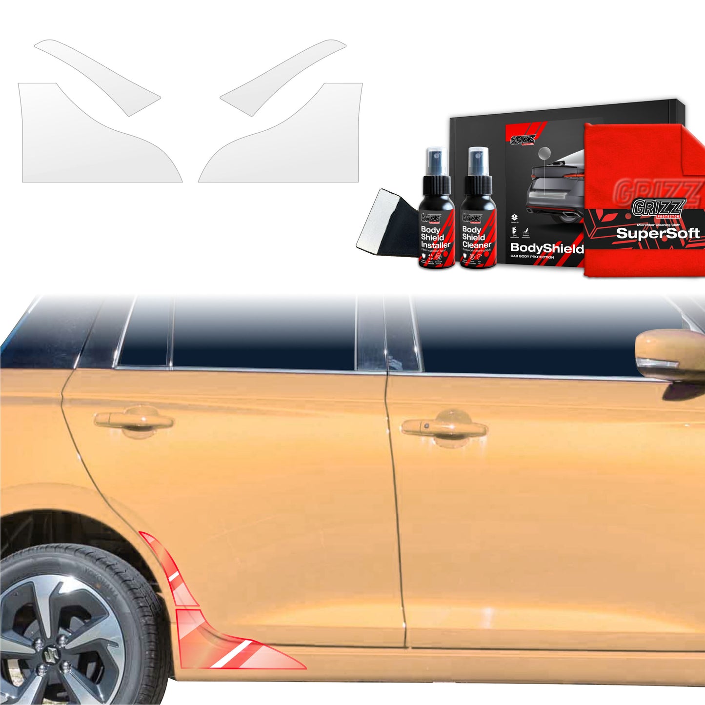 4in1 Protective film for wheel arches for Suzuki Swift (2024-2025)