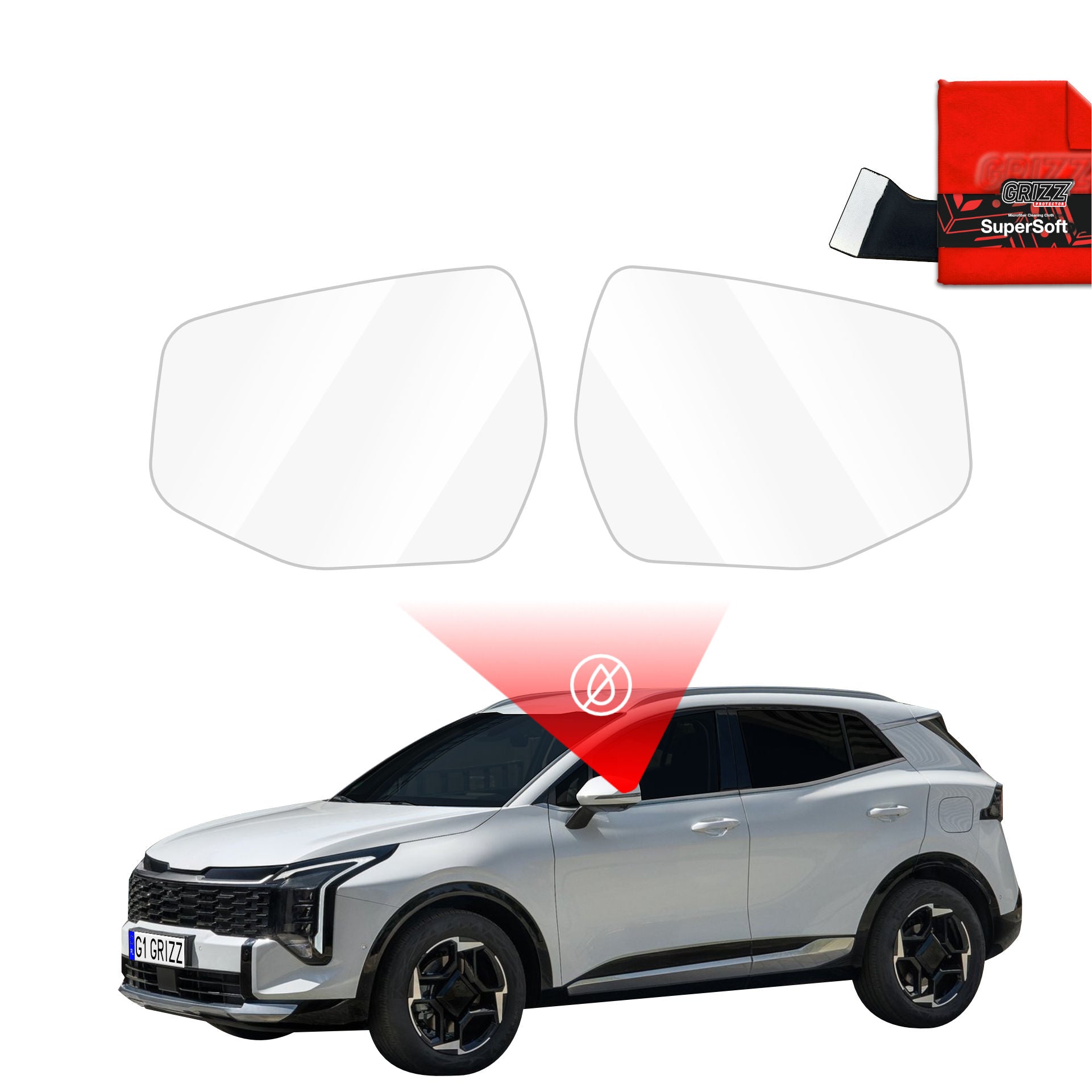 Rainproof film for mirrors for Kia Sportage 5 Facelift (2025)