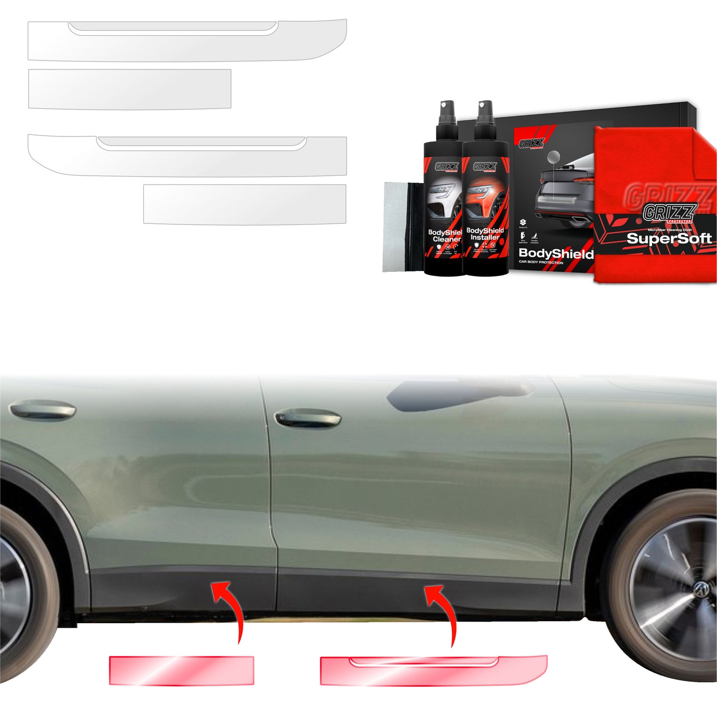 4in1 Protective film for sills for Volkswagen VW Tiguan 3 (2024-2025)