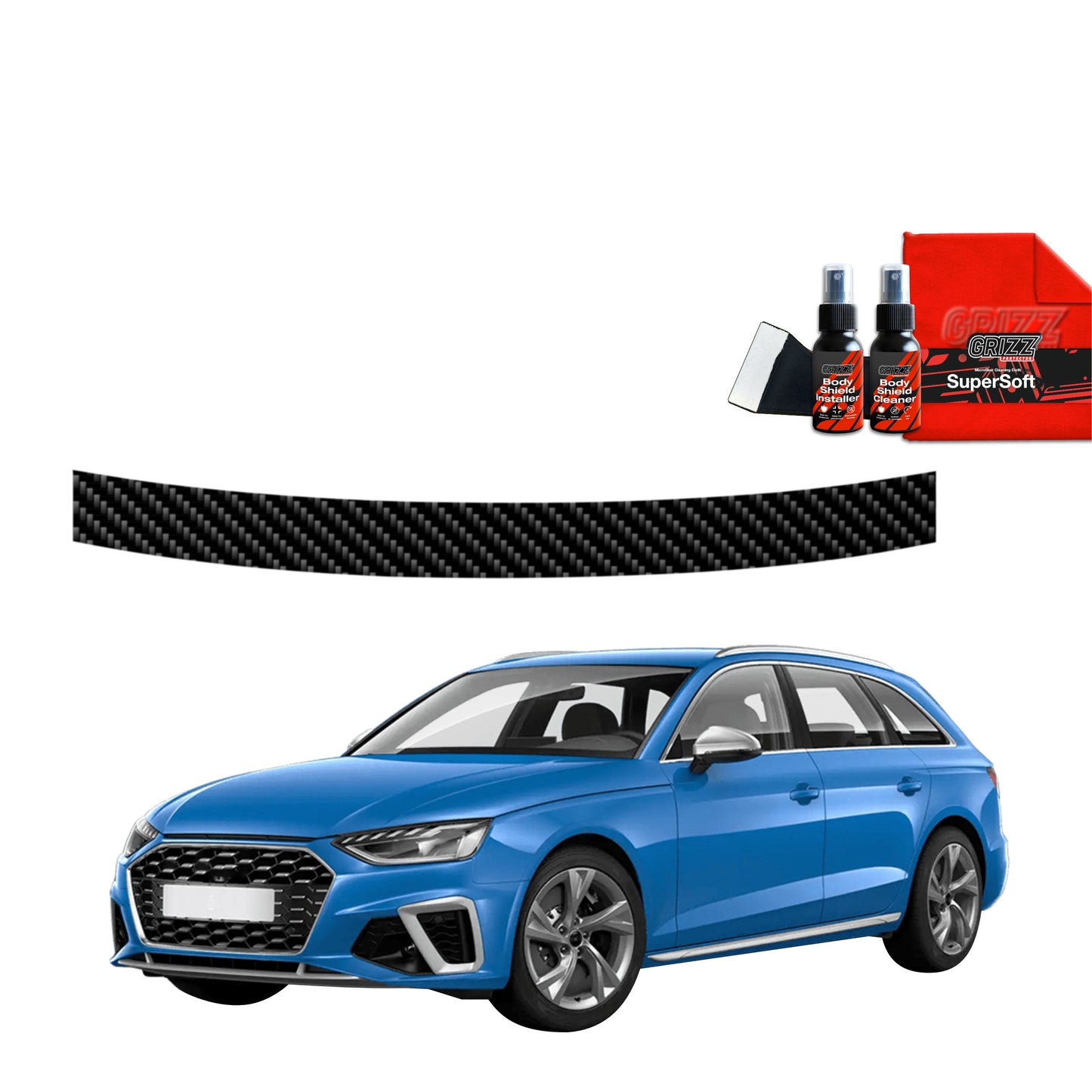 Carbon film for trunk threshold for Audi A4 Avant (2019-2024)