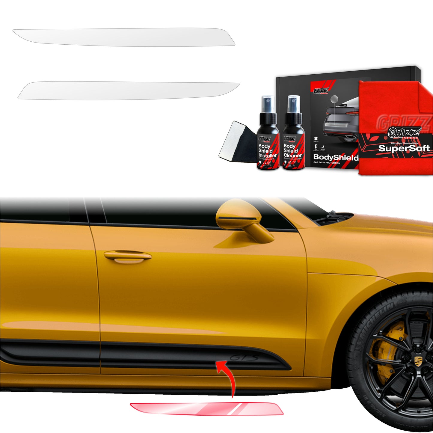 2in1 Protective film for sills for Porsche Macan GTS (2021-2024)