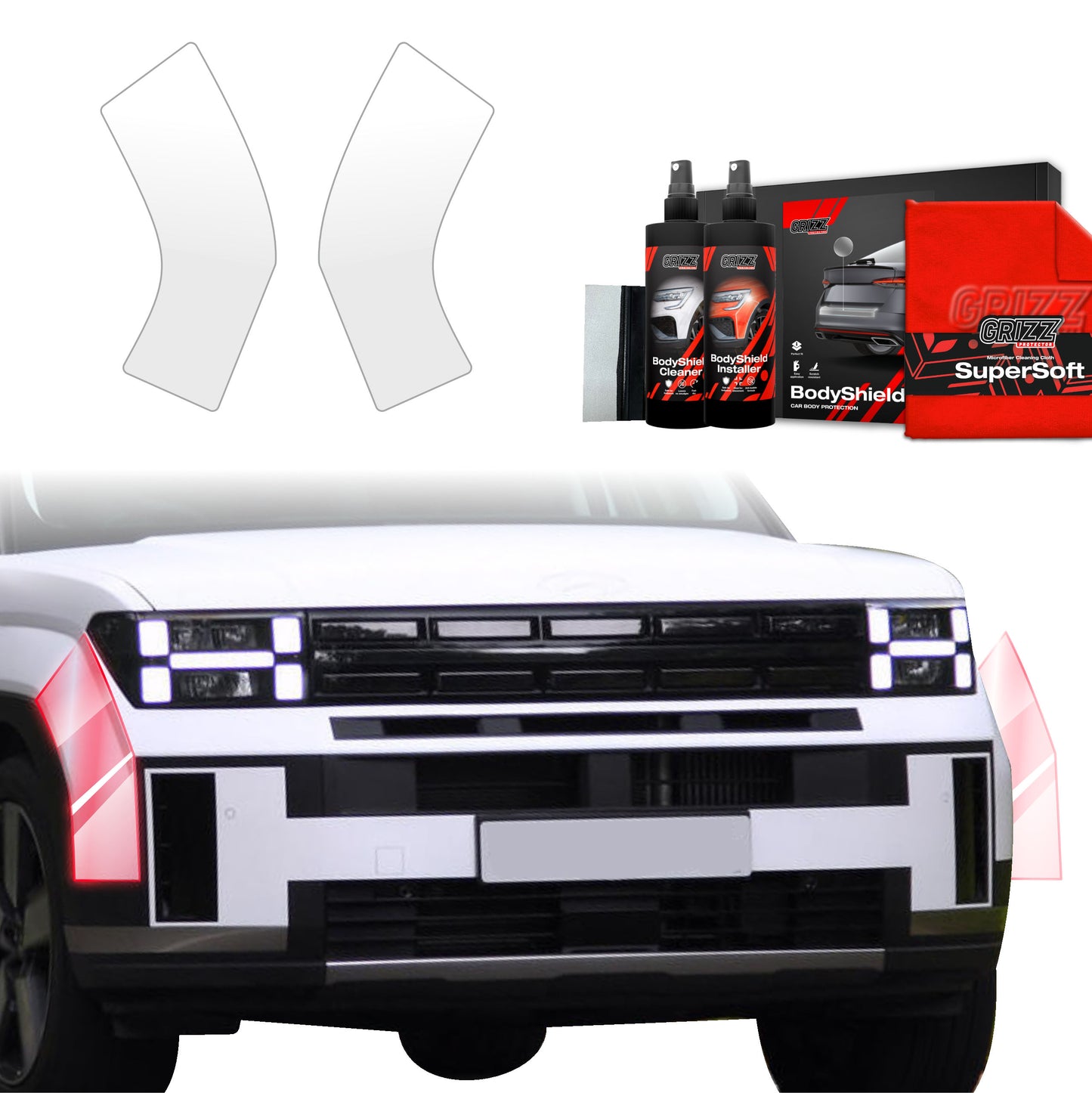 2in1 Protective film for bumper for Hyundai Santa Fe (2023-2025)