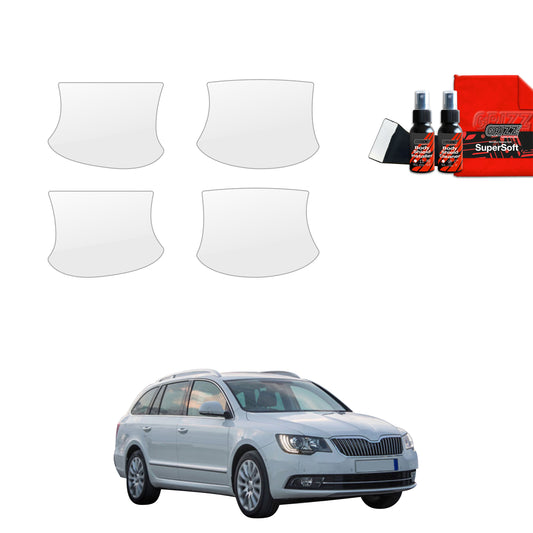 4in1 Protective film under door handles for Skoda Superb 2 Kombi Facelifting (2013-2015)