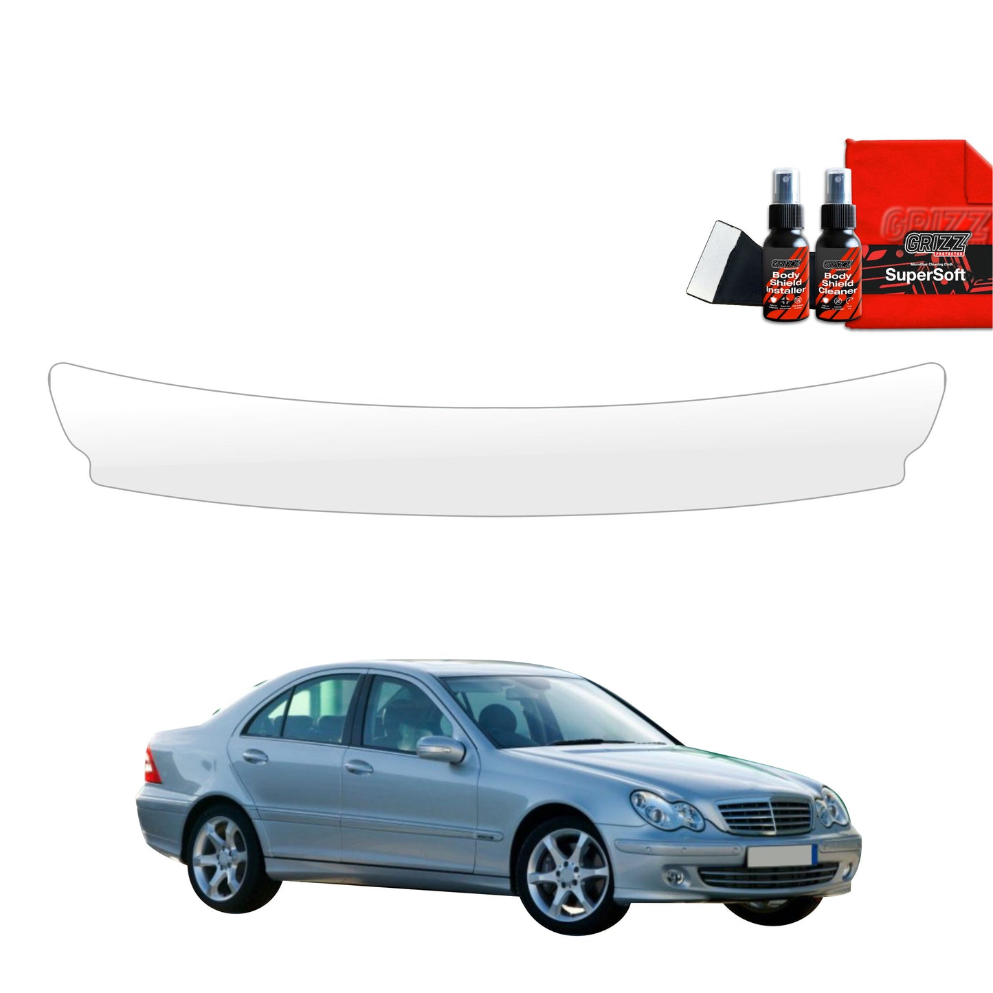 Protective film for trunk threshold for Mercedes Benz C Klasa W203 Sedan (2000-2007)