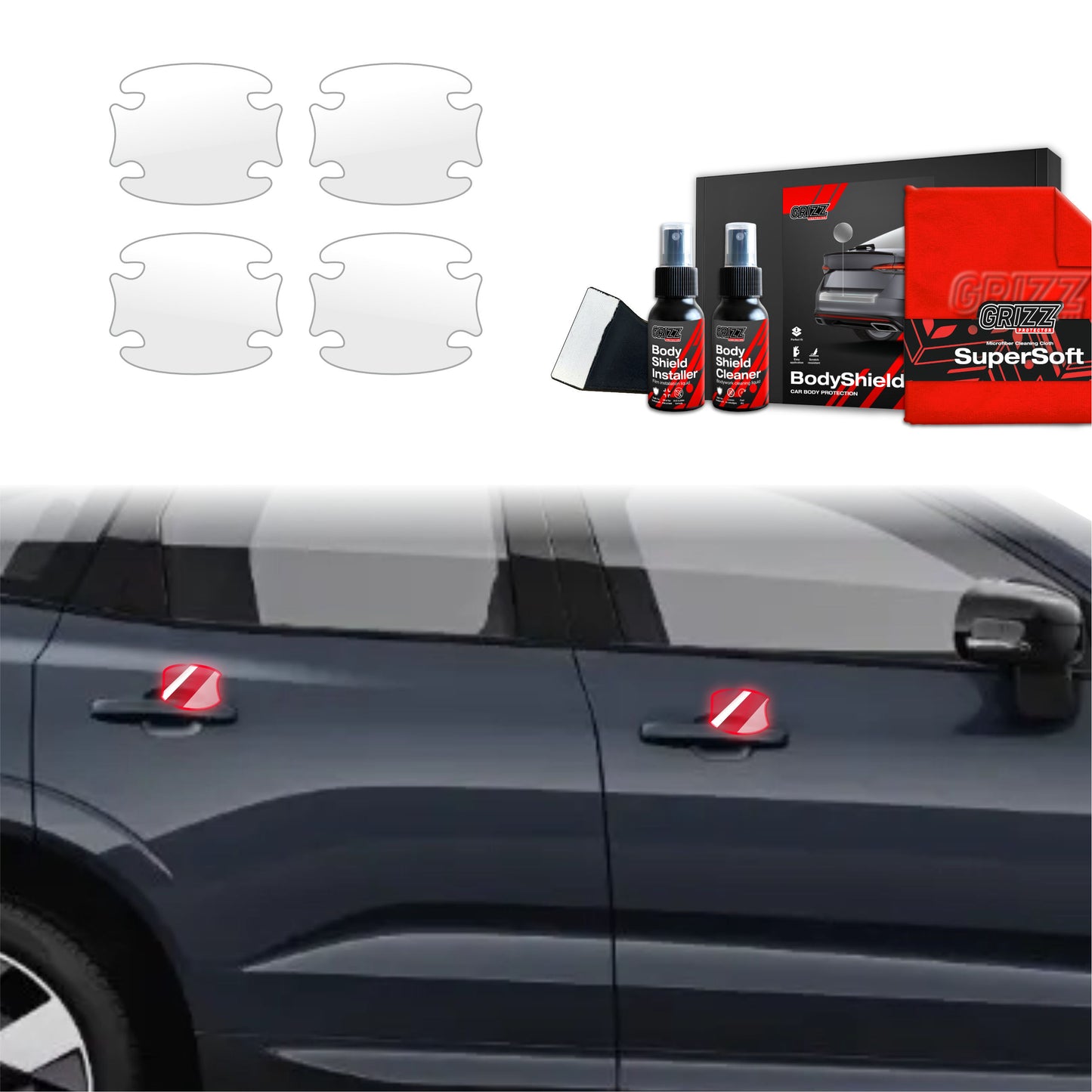 4in1 Protective film under door handles for Volvo XC60 2 (2022-2025)