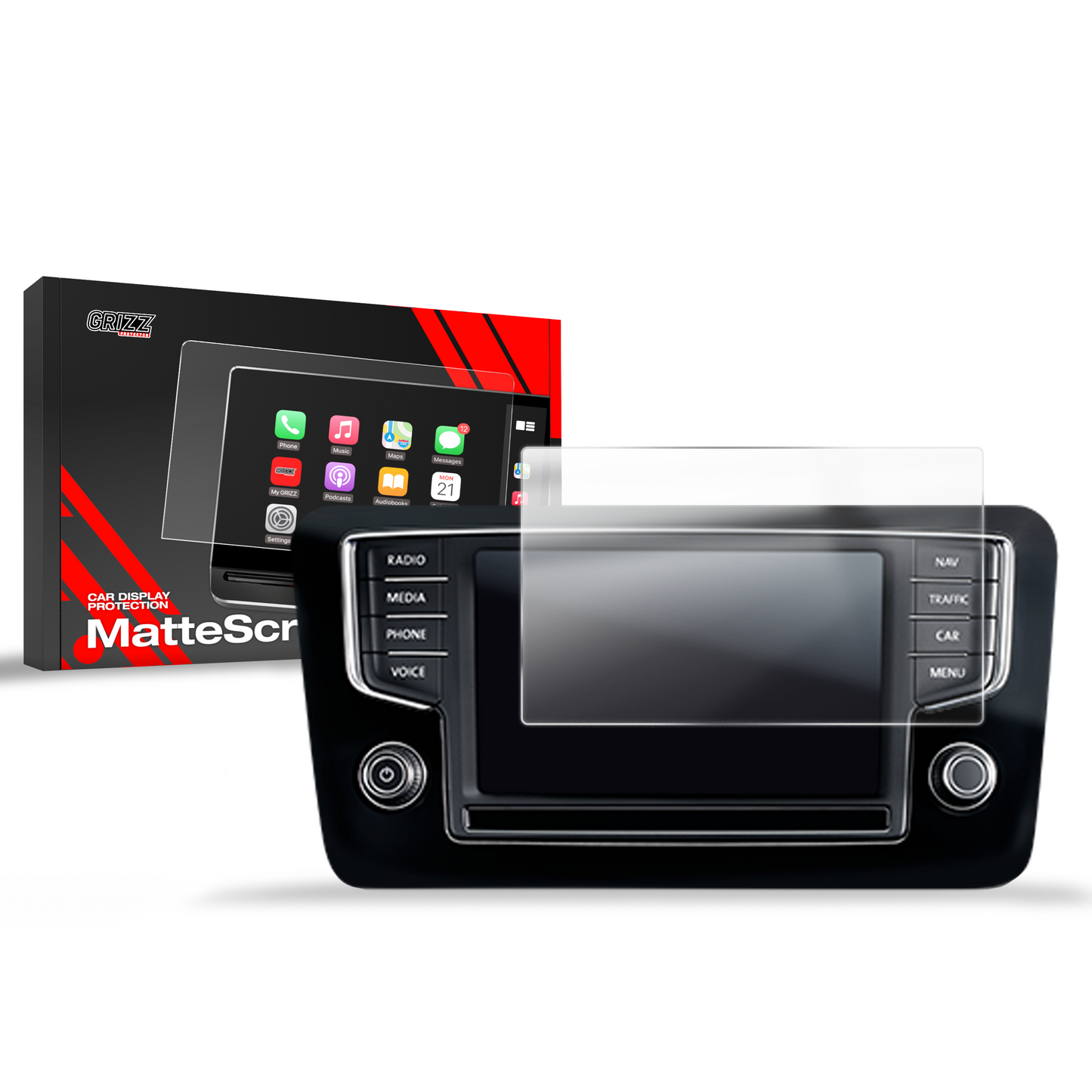 Anti-fingerprint screen film Volkswagen VW Tiguan 2 Discover Media (2017-2019) Matte Grizz