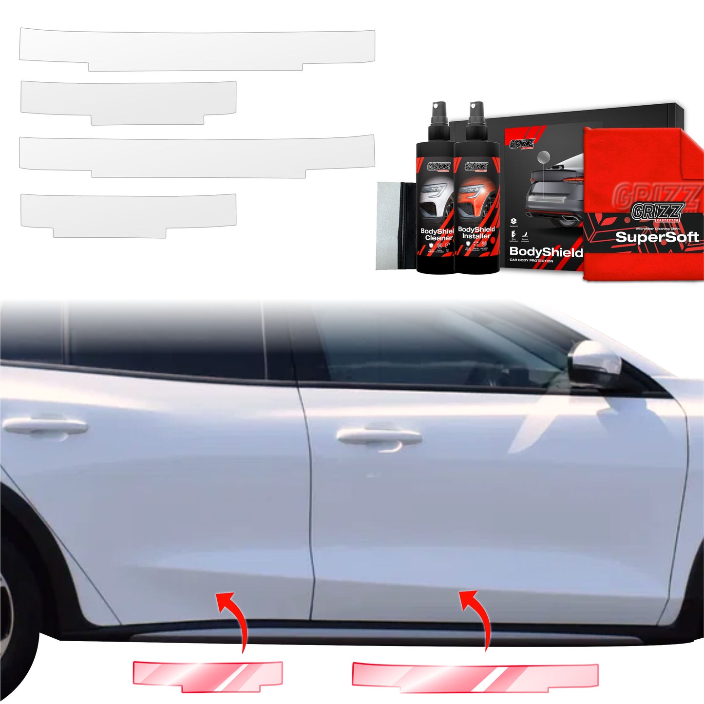 4in1 Protective film for sills for Ford Focus Active X Kombi Facelift (2021-2025)