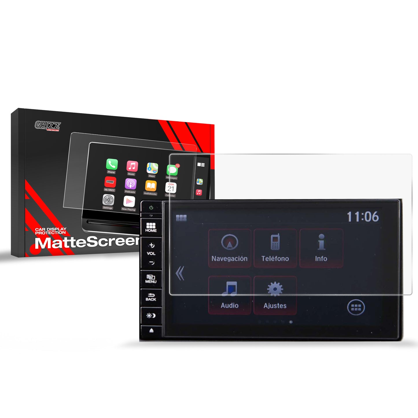 Anti-fingerprint screen film Honda Civic IX Type R 7" (2011-2016) Matte Grizz