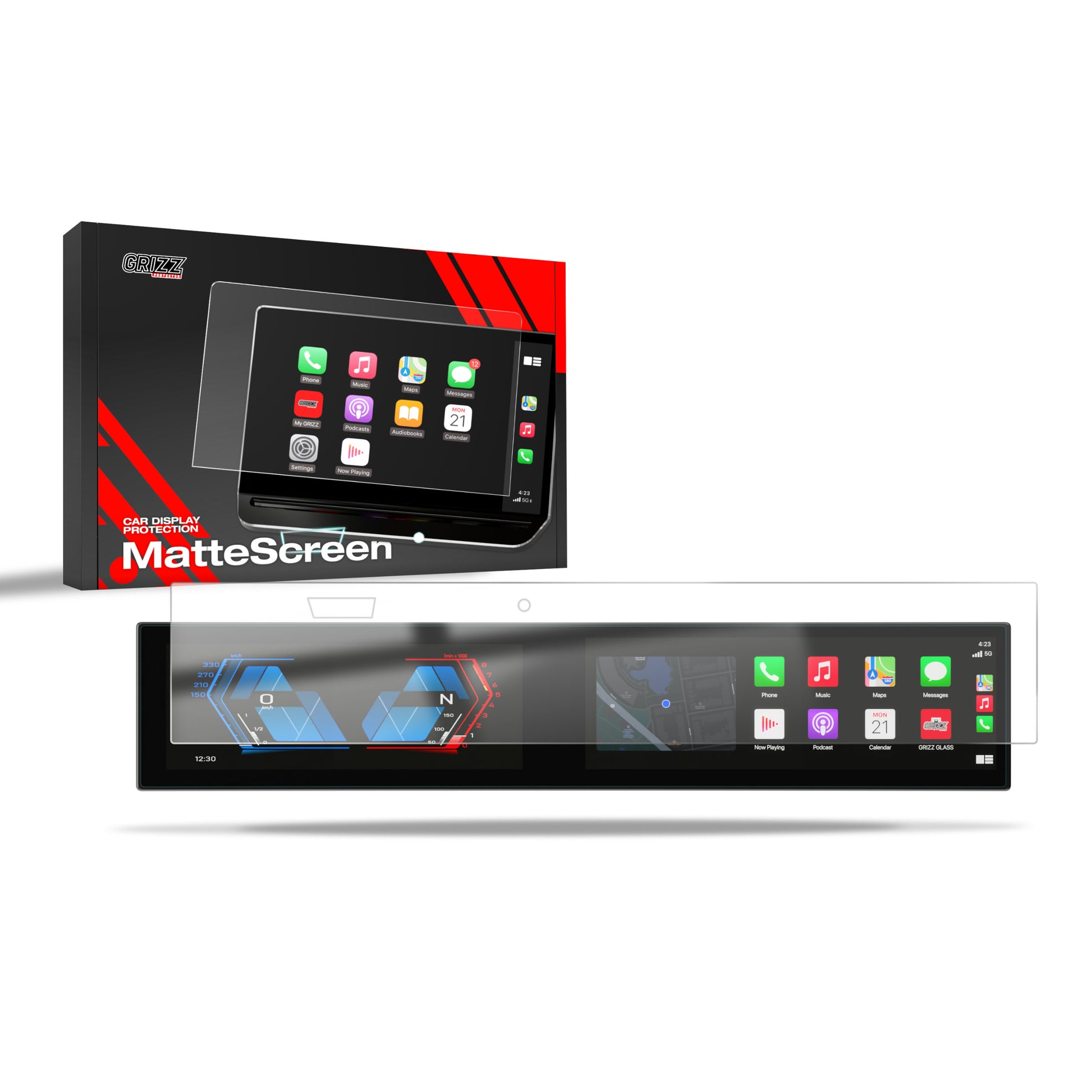 Anti-fingerprint screen film BMW i4 G26 Sensor (2023-2025) Matte Grizz